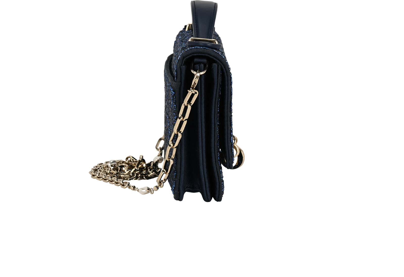 My Dior Mini Bag, &pound;2,200, Handbags, Blue, Leather, Side view